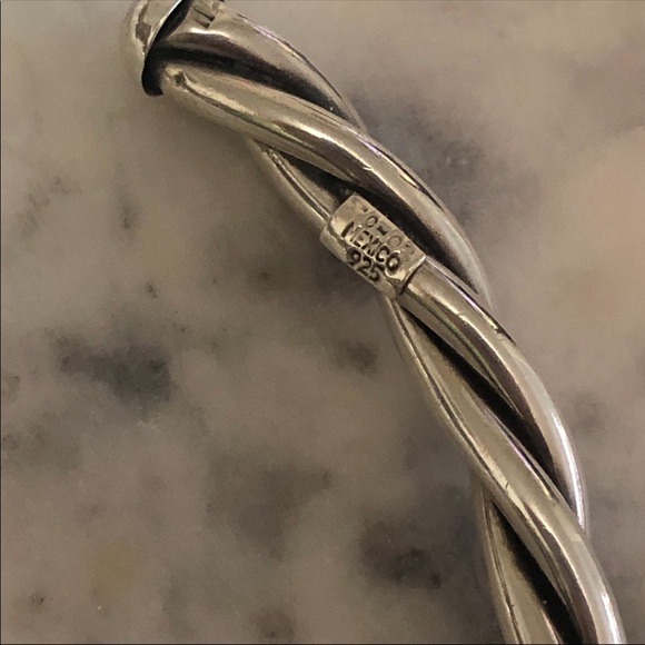 Vtg Taxco Sterling Silver Twist Torc Collar 11.5” End to End 3” Gap 72g TC-02 - Picture 4 of 5